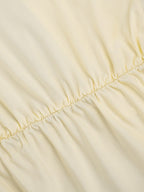 Cream V Neck Ruffled Sleeve Maxi Dress For Women Elegant Formal Style