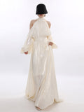 Party Maxi Dresses Apricot Sleeveless Open Shoulder Chic Semi Formal Summer Dress