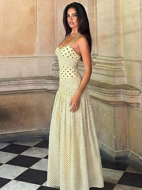Daily Dresses Maxi Woman's Dress Sleeveless Straps Neck Sexy White Dress