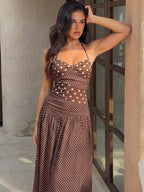 Daily Dresses Maxi Woman's Dress Sleeveless Straps Neck Sexy White Dress