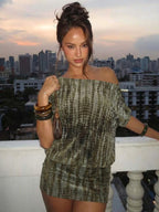 Night Out Dresses Blue Polyester Short Sleeves Backless Summer Dress