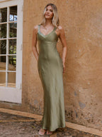 Party Dress Maxi Royal Blue Straps Neck Sleeveless Backless Sexy Semi Formal Gown