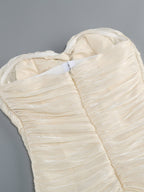 Party Dress Maxi Apricot Strapless Sleeveless Backless Chic Semi Formal Gown