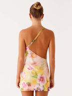 Midi Dress Floral Print Chiffon Chic Straps Neck Sleeveless Daily Summer Dresses
