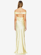 Party Dress Maxi Beige V-Neck Off-Shoulder Backless Chic Semi Formal Summer Gown