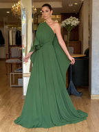 Party Dress Maxi Orange One-Shoulder Sleeveless Clothes Retro Semi Formal Summer Dress