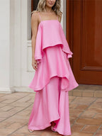 Date Night Dresses Maxi Sleeveless Straps Neck Sexy Yellow Bohemian Dress