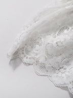 Daily Dresses Woman's Mini White Lace Off-The-Shoulder Raised Waist Dress