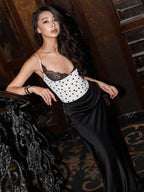 White Cami Top Straps Neck Polka Dot Casual Backless Women Summer Camis
