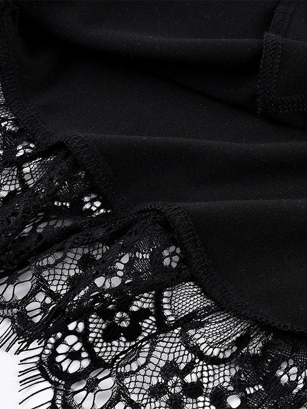 Vest Black Cami Top Straps Neck Lace Casual Backless Women Summer Camis