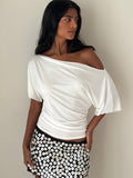 T-Shirt Short Sleeves Tees White For Women