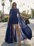 Vacation Dresses Maxi Ruffles Sleeveless Jewel Neck Sexy Black Bohemian Dress
