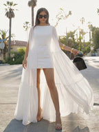 Vacation Dresses Maxi Ruffles Sleeveless Jewel Neck Sexy Black Bohemian Dress