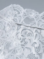 Party Dress Maxi White V-Neck Lace Long Sleeves Sheer Sexy Semi Formal Dress