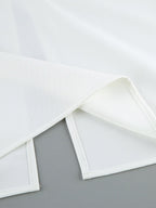 Two Piece Sets White Dating Buttons Chic Jewel Neck Sleeveless Skirt Set