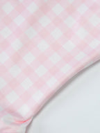 Party Dress Dresses Midi Pink Straps Neck Pleated Plaid Classic Semi Formal Summer Dress