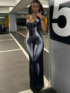 Party Dress Dresses Maxi Black Halter Lace Up Shaping Sexy Semi Formal Summer Dress