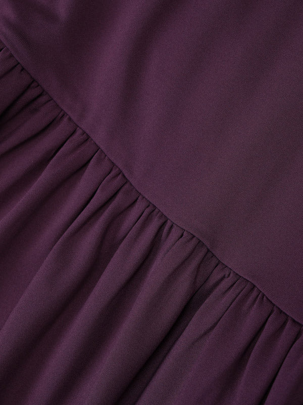 Party Dress Dresses Maxi Purple Strapless Pleated Sexy Semi Formal Summer Dress