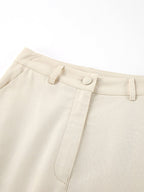Two Piece Sets Apricot Daily Casual V-Neck Sleeveless Top Pant Set