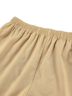 Two Piece Sets Khaki Chic Street Wear Cotton Linen Turndown Collar Long Sleeves Pant Set