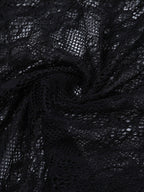 Two Piece Sets Black Party Polyester Lace Casual Straps Neck Sleeveless Skirt Set