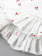 White Cami Top U-Neck Ruffles Strappy Cotton Ruffled Sexy Women Camis