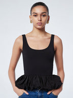 White Cami Top U-Neck Ruffles Backless Chic Camis For Women