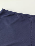 Two Piece Sets Blue Street Wear Bows Straps Neck Sleeveless Pant Set