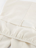 Blouse For Women Khaki Cotton Linen Halter Backless Casual Lace Up Sash Sleeveless Tops