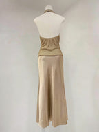 Gold Cami Top Halter Casual Women Camis