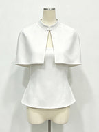 Blouse For Women Coffee Brown Buttons Strapless Elegant Sleeveless Tops