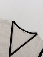 Two Piece Sets Khaki Chic Street Wear Cotton V-Neck Sleeveless Skirt Set