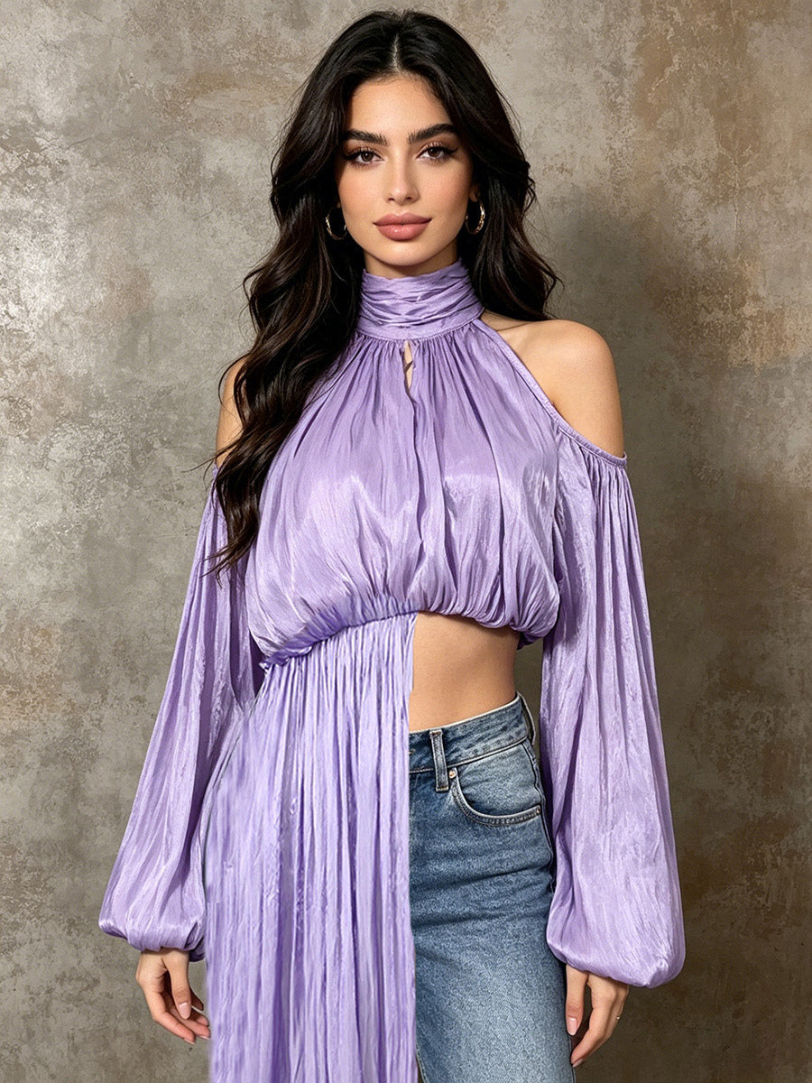 Apricot Cami Top Halter Pleated Cotton Casual Women Camis