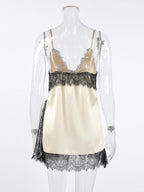 Apricot Cami Top Straps Neck Lace Chic Backless Women Camis