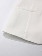 White Cami Top Jewel Neck Buttons Chic Camis For Women