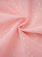 Date Night Dresses Maxi Layered Pleated Short Sleeves Jewel Neck Elegant Pink Dress