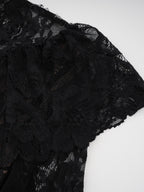 Party Dress Maxi White Stand Collar Lace Long Sleeves Shaping Flared Sleeves Chic Semi Formal Dress