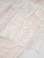 Party Dress Maxi White Stand Collar Lace Long Sleeves Shaping Flared Sleeves Chic Semi Formal Dress