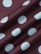Two Piece Sets Blue Polka Dot Daily Casual Polyester Casual Strapless Sleeveless Skirt Set