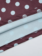Two Piece Sets Blue Polka Dot Daily Casual Polyester Casual Strapless Sleeveless Skirt Set