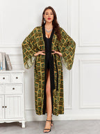 Vacation Dresses Oversized Long Sleeves Printed Casual Rose Dress