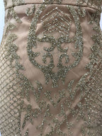 Party Dress Gold V-Neck Lace Sleeveless Shaping Chic Semi Formal Dress