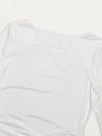 Party Dress Maxi White Jewel Neck Long Sleeves Sexy Semi Formal Dress
