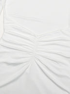 Party Dress Maxi White Jewel Neck Long Sleeves Sexy Semi Formal Dress