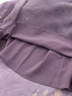 Daily Dresses For Woman Purple Flowers Sleeveless V-Neck Raised Waist Dress