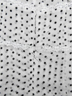 Daily Dresses Woman's Midi Dress Black Polyester Sleeveless Straps Neck Polka Dot Dress