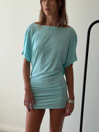 Night Out Dresses White Polyester Short Sleeves V-Neck Summer Dress