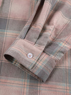 Women Jacket Turndown Collar Plaid Casual Long Sleeve Cardigans