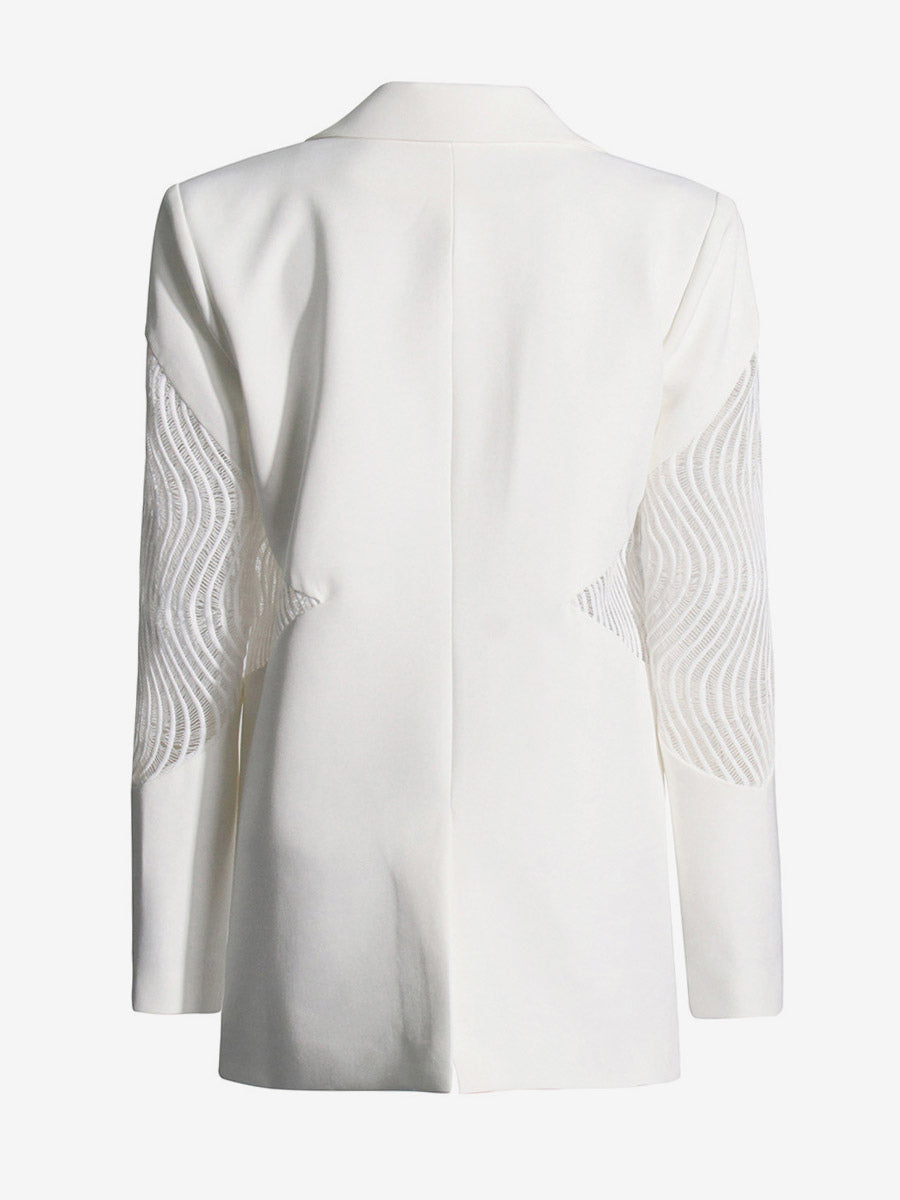 Blazer For Women V-Neck Cut Out Long Sleeves Outerwear