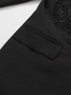 Blazer For Women Chic Turndown Collar Cut Out Long Sleeves Outerwear